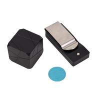 Mtlavishness Porta Gessetto da Biliardo Custodia per Gesso da Biliardo Scatola Porta Gessetto per Stecca da Biliardo Portatile con Morsetto per Cintura in Lega di Alluminio 6063 (Nera)