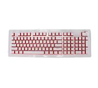 Mtlavishness Premium Keyboard Keycaps ABS Fos Step Design Two Color Injection Ideal for Most Common Keyboards on Market 110 Keys OEM Height White Purple Character (White red letters)