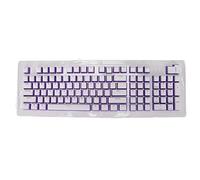 Mtlavishness Premium Keyboard Keycaps ABS Fos Step Design Two Color Injection Ideal for Most Common Keyboards on Market 110 Keys OEM Height White Purple Character (White purple characters)
