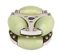 Mtlavishness Ruota Omnidirezionale 100mm Doppia Elevata Durezza 80KG Capacità di Carico per Robot Car Carrello Bagagli con Rotazione di 360 Gradi e Costruzione in Lega di