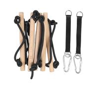 Mtlavishness Scala di Corda per Bambini 5 Gradini Scala di Corda Altalena in Legno per Bambini Gioco di Arrampicata Scala sospesa con Legno di Faggio Premium e Corda Resistente