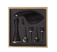 Mtlavishness Set di accessori per violino 4/4 in ebano di alta qualità con modellazione classica e superficie fine per violinisti e amanti del violino con installazione dello strumento