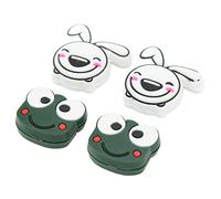 Mtlavishness Set di ammortizzatori per Racchetta da Tennis da 4 Pezzi, Ammortizzatore Animale Cartone Animato Scarabeo Rosso + Gufo (Frog 2.2cm/0.9in Rabbit 2.8cm/1.1in)