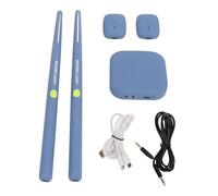 Mtlavishness Set di batteria portatile per realtà virtuale Kit di batteria ad aria con rilevamento del movimento 3D Kit di batteria elettronica compatta per principianti Bambini (blue)