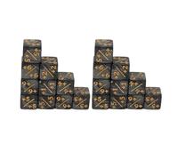 Mtlavishness Set di Dadi Numerici a 6 Facce 20 Pezzi 16mm Dadi da Gioco Leggeri a Impatto per Giochi da Tavolo Matematica Apprendimento Probabilità Educazione Strategia Attività