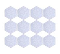 Mtlavishness Set di pannelli fonoassorbenti esagonali in schiuma, per isolamento acustico, 12 pezzi, nero, per pareti di casa e studio (grigio)