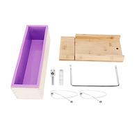Mtlavishness Set di stampi per sapone e taglierini per pane da 1200 ml, stampo per sapone fai-da-te con tagliafili, rivestimento in silicone per una facile sformatura, marcatura