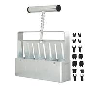 Mtlavishness Strumento per Bloccare il Terreno con Comoda Maniglia Macchina Manuale per Bloccare il Terreno per Piantine e Talee Attrezzo da Giardino in Acciaio Galvanizzato con 3