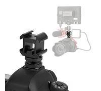 Mtlavishness Supporti per slitta flash per fotocamera Triplo supporto per slitta fredda 7.0×5.0×3.0 Triplo adattatore per attacco base per slitta calda Estendi per microfono Luce