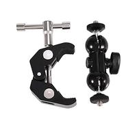 Mtlavishness Supporto per Fotocamera con Morsetto Regolabile e Accessorio Braccio Adattatore Multifunzione in Metallo con Cuscinetto in Gomma