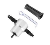 Mtlavishness Taglierina per lamiere a doppia testa Attacco per trapano elettrico Utensile da taglio portatile per roditrice per trapani da 8 mm 1500-3000 giri/min nella