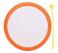 Mtlavishness Tamburello con bacchetta in plastica arancione strumento musicale a percussione ideale per la prima istruzione per coltivare abilità musicali dei bambini e senso del ritmo in
