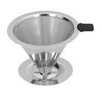 Mtlavishness, tazza conica in rete a doppio strato, gocciolatore per caffè in acciaio inossidabile, per viaggi, campeggio, capacità 24 tazze, lavabile in lavastoviglie, manico in (2-4 tazze)