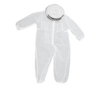 Mtlavishness Tuta da ape Estiva Traspirante Ultra sottile Morbida e confortevole Cotone Completo per tutto il corpo Abbigliamento a prova di apicoltura Utensili per apicoltura,