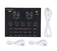 Mtlavishness V8 Scheda Audio Live Multifunzionale con Volume Intelligente Effetti Sonori Divertenti Multipli Regolabili Compatibile con iOS Android e Tablet per Canto e Streaming