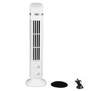 Mtlavishness Ventilatore a torre senza lama 90 gradi oscillante silenzioso 34 dB Ventilatore da tavolo portatile con luce per casa camera da letto ufficio piccolo design in (Bianco)