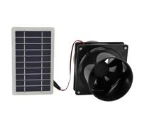 Mtlavishness Ventilatore di scarico alimentato a energia solare Raffreddamento efficiente per serra RV Pet House Pollaio Kit di ventilazione ABS tubo rotondo 10W 12V