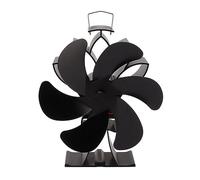 Mtlavishness Ventilatore per Stufa Alimentato a Calore Ventilatore per Stufa a Legna a 6 Pale in Lega di Alluminio con Funzionamento a Basso Rumore Distribuzione Efficiente del