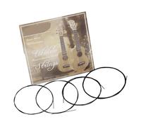 Mtlavishness White Ukulele Strings Nylon Materiale Suoni luminosi chiari per i giocatori ukulele quattro pezzi per set con tre opzioni di colore nero bianco colorato colorato (Black)