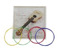Mtlavishness White Ukulele Strings Nylon Materiale Suoni luminosi chiari per i giocatori ukulele quattro pezzi per set con tre opzioni di colore nero bianco colorato colorato (multicolor)