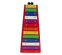 Mtlavishness Xilofono Colorato Professionale Glockenspiel con Design Tradizionale Unico Cornice in Legno Robusta 13 Toni in Alluminio per la Creazione di Musica Adatto a Bambini e Iniziatore di