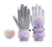 Mtlhbcg Guanti da sci invernali da donna,Guanti Invernali Termici da Donna,per touchscreen,con imbottitura in pile,Sci Impermeabili Guanti,per Sci Scooter Snowboard Bici Motoslitta