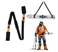 Mtlhbcg Tracolla per sci,racolla Universale per Sci e bastoni da Sci in Mano o sul Braccio,tracolla regolabile in nylon, accessori per sci,Ski Strap Imbracatura Sicurezza(Giallo)