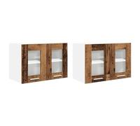 mtlskopal - Armadio pensile in legno vecchio, 60 x 31 x 40 cm, set da 2 pezzi, design moderno e struttura robusta garantisce ampio spazio in cucina, sala da pranzo