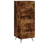 mtlskopal - Credenza moderna con 3 cassetti, 34,5 x 34 x 90 cm, gambe in metallo, materiale in legno robusto e piattaforma per corridoio, soggiorno, ufficio