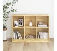 mtlskopl 104 x 33 x 76 cm Solid Pine Bookshelf, Scaffale in legno rustico con finitura non trattata, custodia stabile a libro a 5 livelli, kit da parete incluso, moderno Shelf for Living Room, Bedroom
