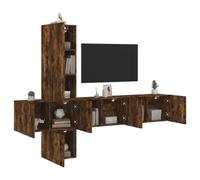 mtlskopl 5 pezzi da parete in legno di legno per TV Lowboard & pensili, altezza 40 - 102 cm, set salvaspazio per soggiorno moderno