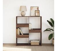 mtlskopl 5-Shelf Bookshelf 39.4" x 13" x 45.3" Oak Brown Wood Grain, Sturdy Room Dividing Stand, Easy Assembly Corner Shelf for Living Room, Bedroom or Home Office