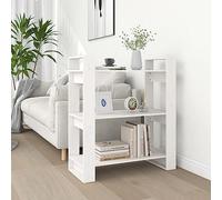 mtlskopl 5-Shelf Solid Pine Wood Bookcase White 80 x 35 x 91 cm Modern Open Shelf Storage Organizer as Room Divider for Living Room Bedroom Office Corridor