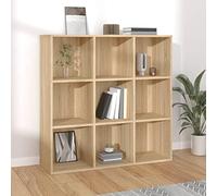 mtlskopl 9-Cube Bookshelf Sonoma Oak - Scaffalatura in legno, 98 x 29 x 97,5 cm, design moderno, durevole e robusto, per Living Room Bedroom Office