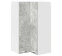 mtlskopl, Armadietto pensile, grigio cemento bianco, 57 x 57 x 100 cm, in materiale legnoso, armadietto da cucina con 2 ante, design moderno, robusto, durevole per cucina, sala da pranzo, ingresso