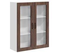 mtlskopl Armadio da cucina con anta effetto quercia marrone, 80 x 31 x 100 cm, in legno resistente, moderno, con 2 ante a cerniera da montare, per sala da pranzo, corridoio, ufficio