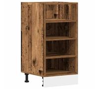 mtlskopl Armadio da cucina Riga in legno anticato, 40 x 44,5 x 81,5 cm, materiale in legno con portata di 80 kg, piedini regolabili e look rustico senza tempo per cucina, corridoio o sala da pranzo