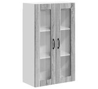 mtlskopl Armadio da cucina Sonoma grigio 60 x 31 x 100 cm in legno Design moderno robusto e durevole con 2 ante per cucina, sala da pranzo e WC ospiti