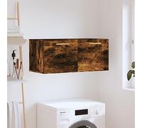mtlskopl Armadio da parete in legno per affumicatura, 80 x 36,5 x 35 cm, design moderno con durata e ampio spazio di archiviazione, facile da montare, per soggiorno, corridoio e ufficio di casa