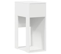 mtlskopl Armadio per computer bianco, 30 x 44 x 74 cm, in legno con cassetto, moderno tavolo per PC con capacità di carico di 60 kg, mobile salvaspazio per casa, ufficio e soggiorno