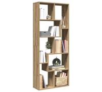 mtlskopl Artisan Oak 67 x 25 x 161,5 cm Room Divider Bookcase Modern Geometric Bookshelf 100 kg carico 8 scomparti freestanding o orizzontale per Living Room Office Bedroom