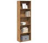 mtlskopl Artisan Oak Wood-Look Tall Bookcase 60 x 30 x 189 cm Easy Clean Particle Board Modern Open Shelf Organizer for Living Room Bedroom Office ...