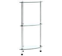 mtlskopl Barattolo in vetro temperato da 5 mm e telaio in acciaio inox, 30 x 30 x 67 cm, moderno display trasparente per Living Room Bedroom Bathroom & Office Use