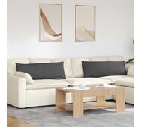 mtlskopl Cord - Set di 2 cuscini per divano, 120 x 40 cm, grigio scuro, cerniera rimovibile, velluto velluto velluto