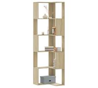 mtlskopl Corner - Custodia a libro a 5 livelli, Sonoma Oak, 50 x 50 x 179 cm, Engineered Wood Ladder Shelf Sturdy Space-Saving Display Rack for Living Room Bedroom Office