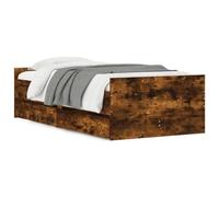 mtlskopl Cornice per letto con 2 cassetti arrotolabili, moderna, in legno, 90 x 200 cm, con rete a doghe, per camera dei ragazzi e camera degli ospiti
