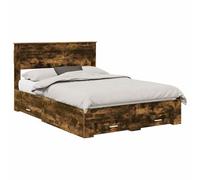 mtlskopl Cornice per letto in rovere affumicato, 140 x 200 cm, materiale in legno, design moderno, robusto e durevole, per camera da letto, camera dei ragazzi, camera degli ospiti