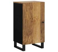 mtlskopl Credenza 40 x 31 x 75 cm, in legno massiccio di mango | Cassettiera compatta in legno di mango miele con anta flessibile e gambe in ferro robuste per soggiorno e corridoio.
