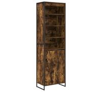 mtlskopl Credenza alta, 60 x 36 x 200 cm, in legno con robusta struttura in acciaio, design moderno per soggiorno, corridoio, camera da letto e cucina