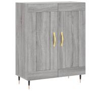mtlskopl Credenza grigia Sonoma 69,5 x 34 x 90 cm, in legno con metallo, design moderno e senza tempo, per soggiorno, corridoio, ufficio